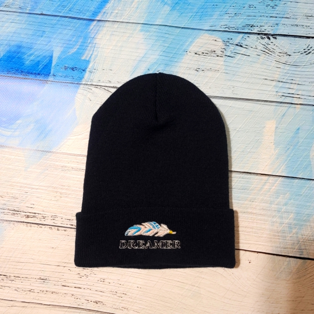 Black Dreamer Beanie Embroidered
